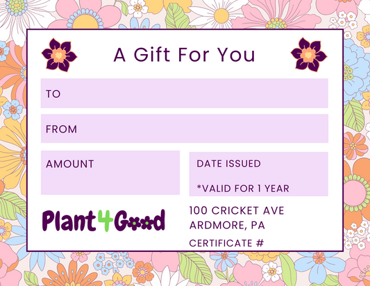 Plant 4 Good Gift Certificate